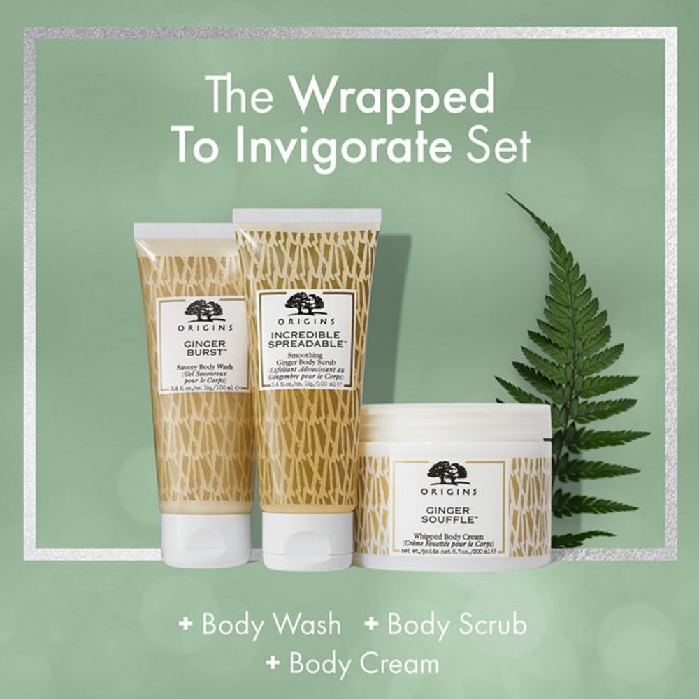 Origins 3-Pc. Wrapped To Invigorate Ginger Body Wash, Scrub & Cream Set